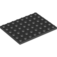 Lego destička 6x8, černá (303676, 303626)